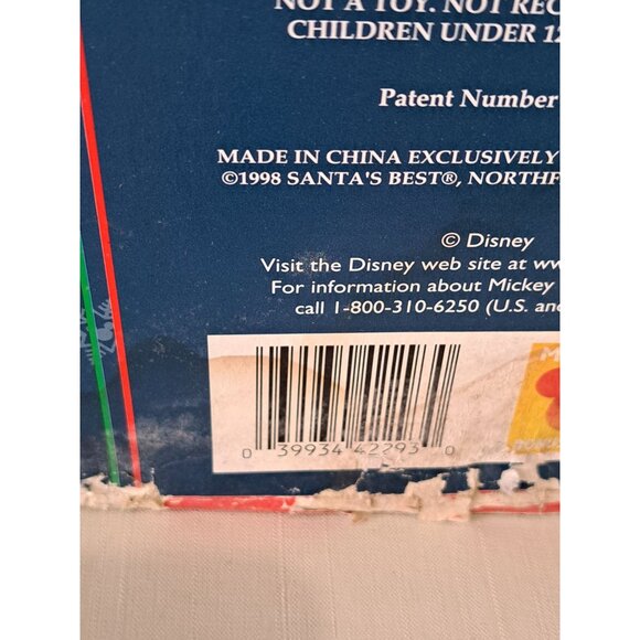 Vintage Disney Goofy Santas Best Animated Ornament With Box & Instructions - Picture 8 of 11